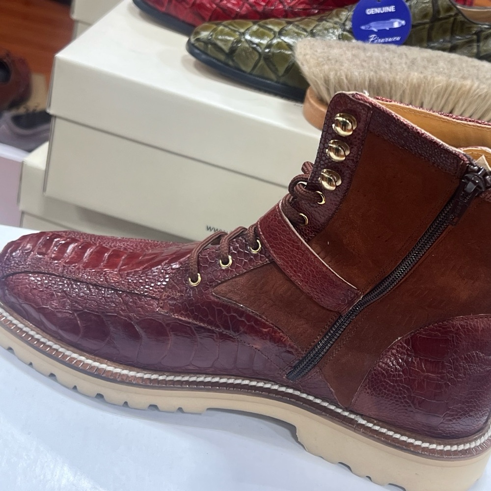 Mauri Burgundy Genuine Ostrich Skin Boots 2025 edition!!